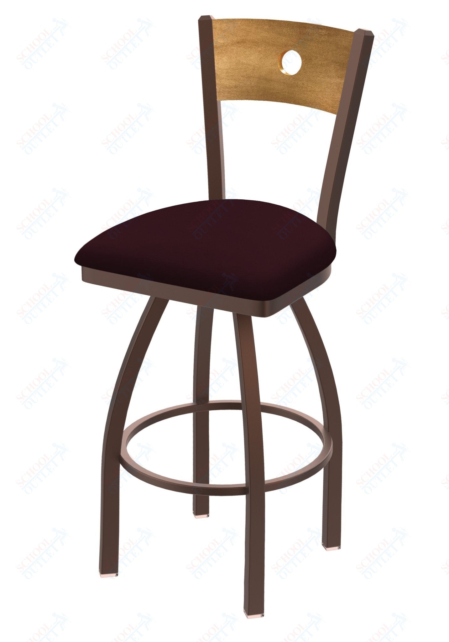 Holland Bar Stool 830 Voltaire Swivel Bar Stool Upholstered Seat 30"H (HBS - 830 - BS - UP - 30H) - SchoolOutlet