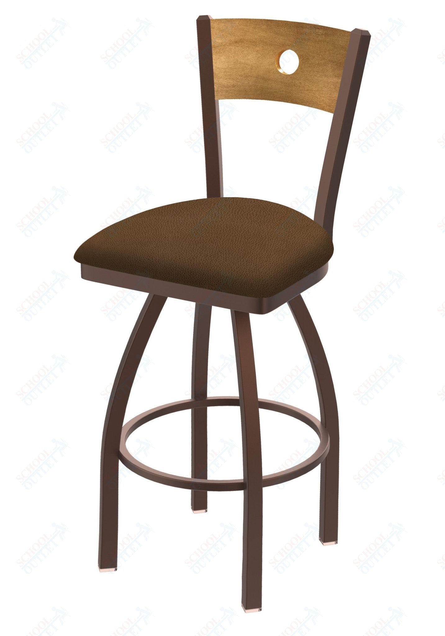 Holland Bar Stool 830 Voltaire Swivel Bar Stool Upholstered Seat 30"H (HBS - 830 - BS - UP - 30H) - SchoolOutlet