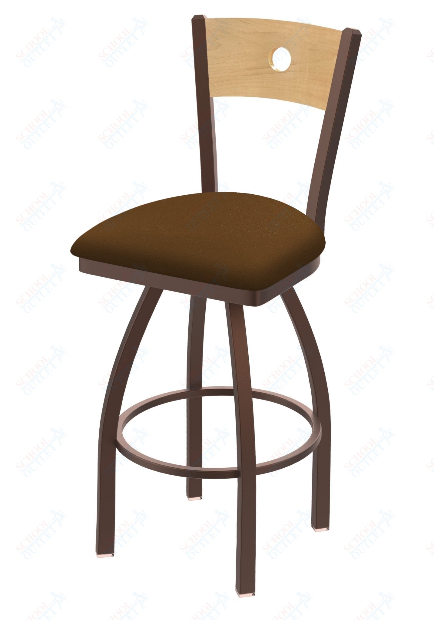 Holland Bar Stool 830 Voltaire Swivel Bar Stool Upholstered Seat 30"H (HBS - 830 - BS - UP - 30H) - SchoolOutlet