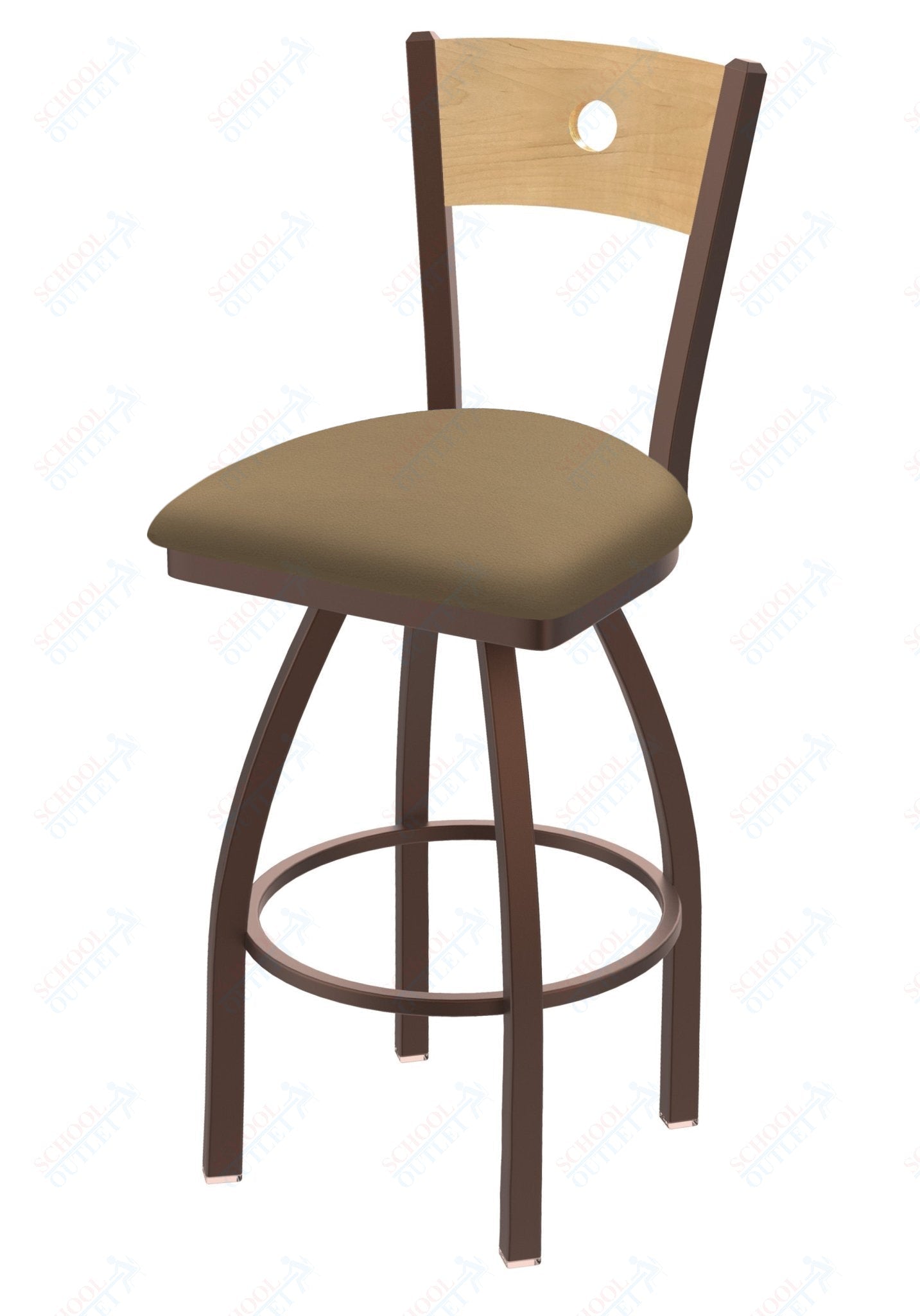 Holland Bar Stool 830 Voltaire Swivel Bar Stool Upholstered Seat 30"H (HBS - 830 - BS - UP - 30H) - SchoolOutlet