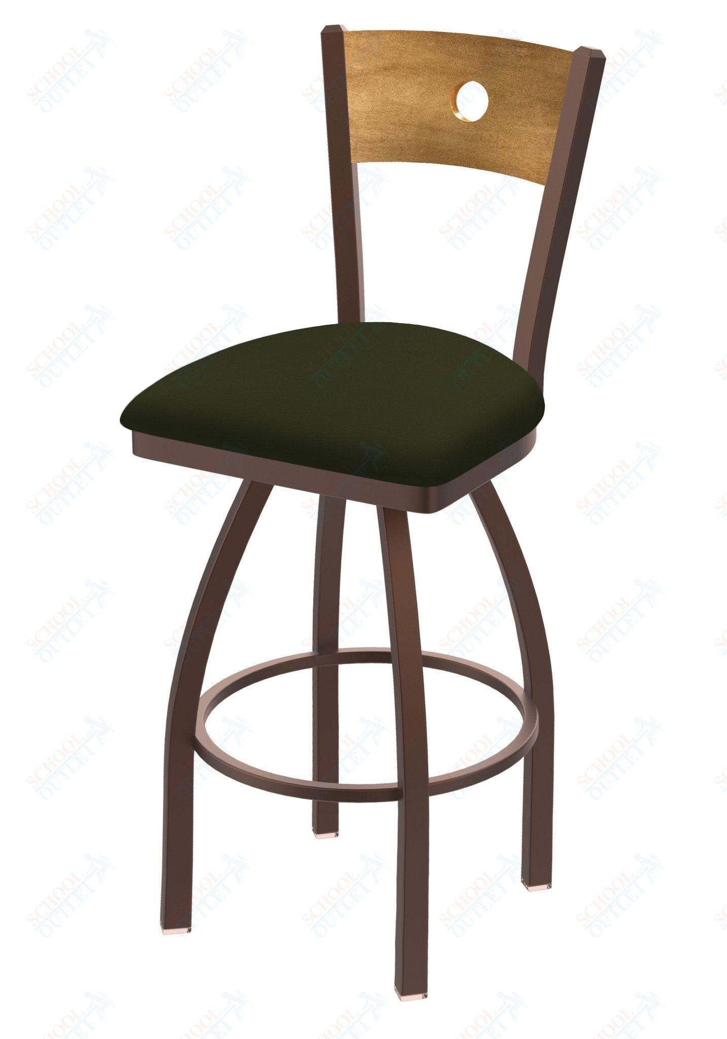 Holland Bar Stool 830 Voltaire Swivel Bar Stool Upholstered Seat 36"H (HBS - 830 - BS - UP - 36H) - SchoolOutlet