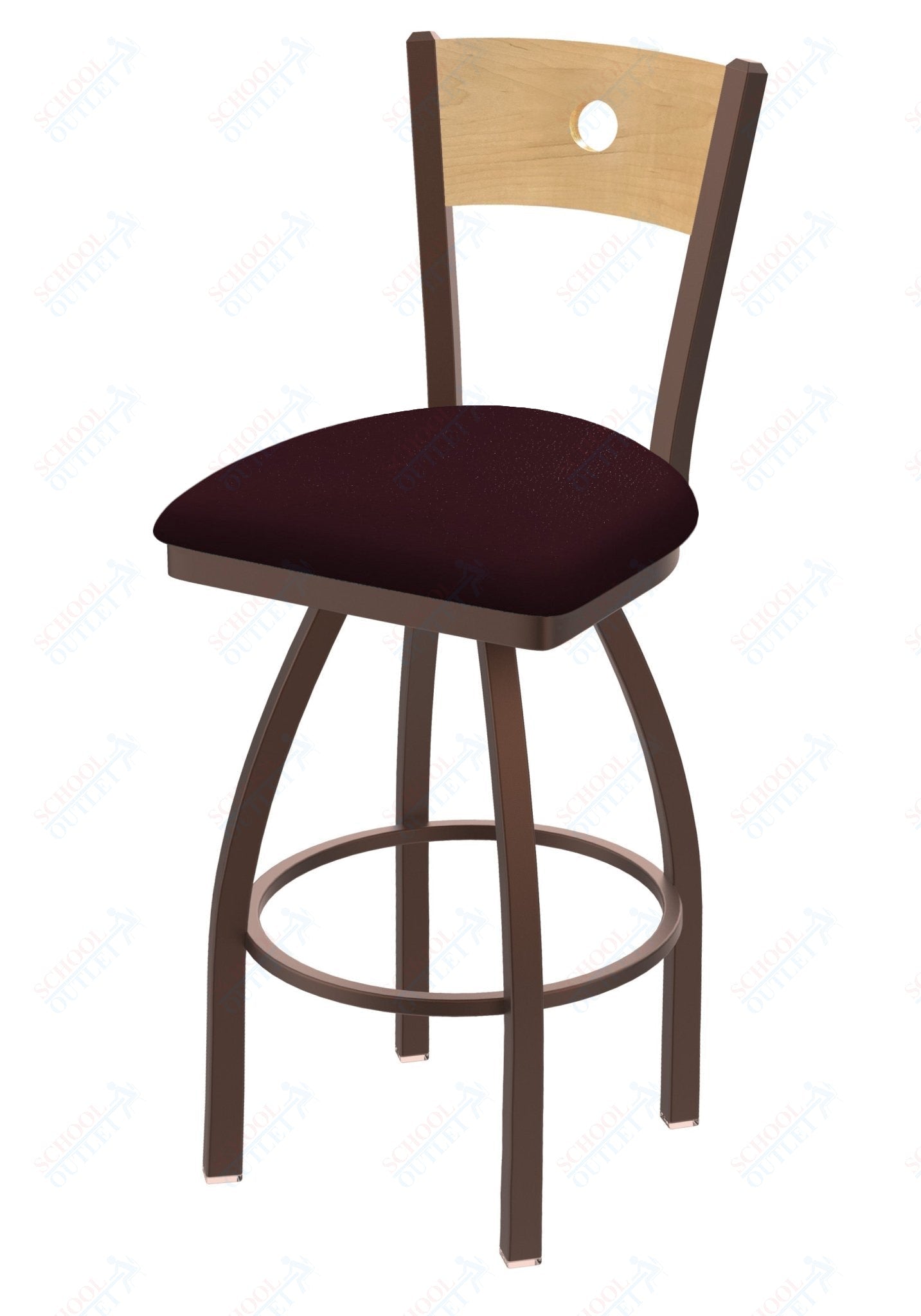 Holland Bar Stool 830 Voltaire Swivel Bar Stool Upholstered Seat 36"H (HBS - 830 - BS - UP - 36H) - SchoolOutlet