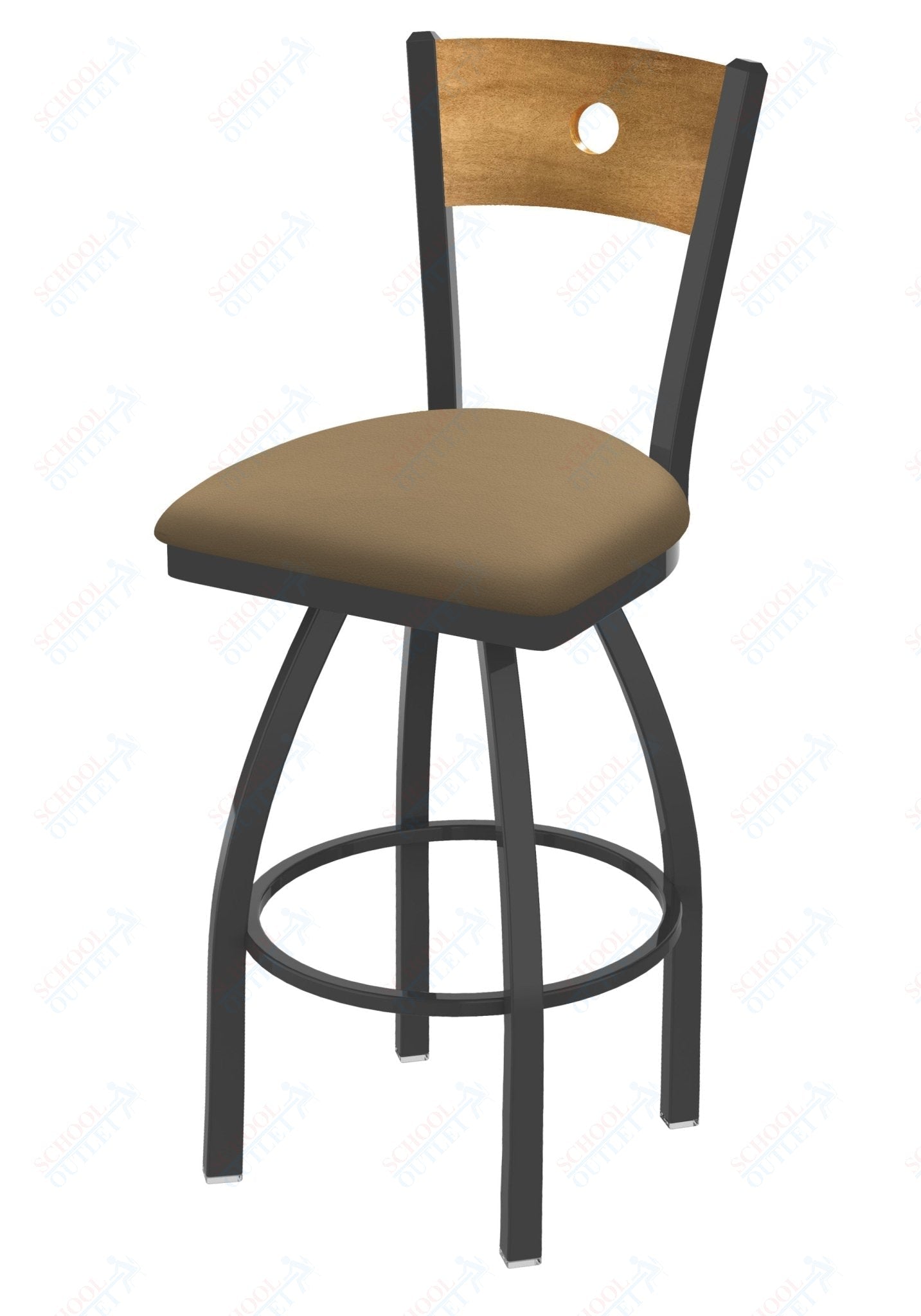 Holland Bar Stool 830 Voltaire Swivel Bar Stool Upholstered Seat 36"H (HBS - 830 - BS - UP - 36H) - SchoolOutlet