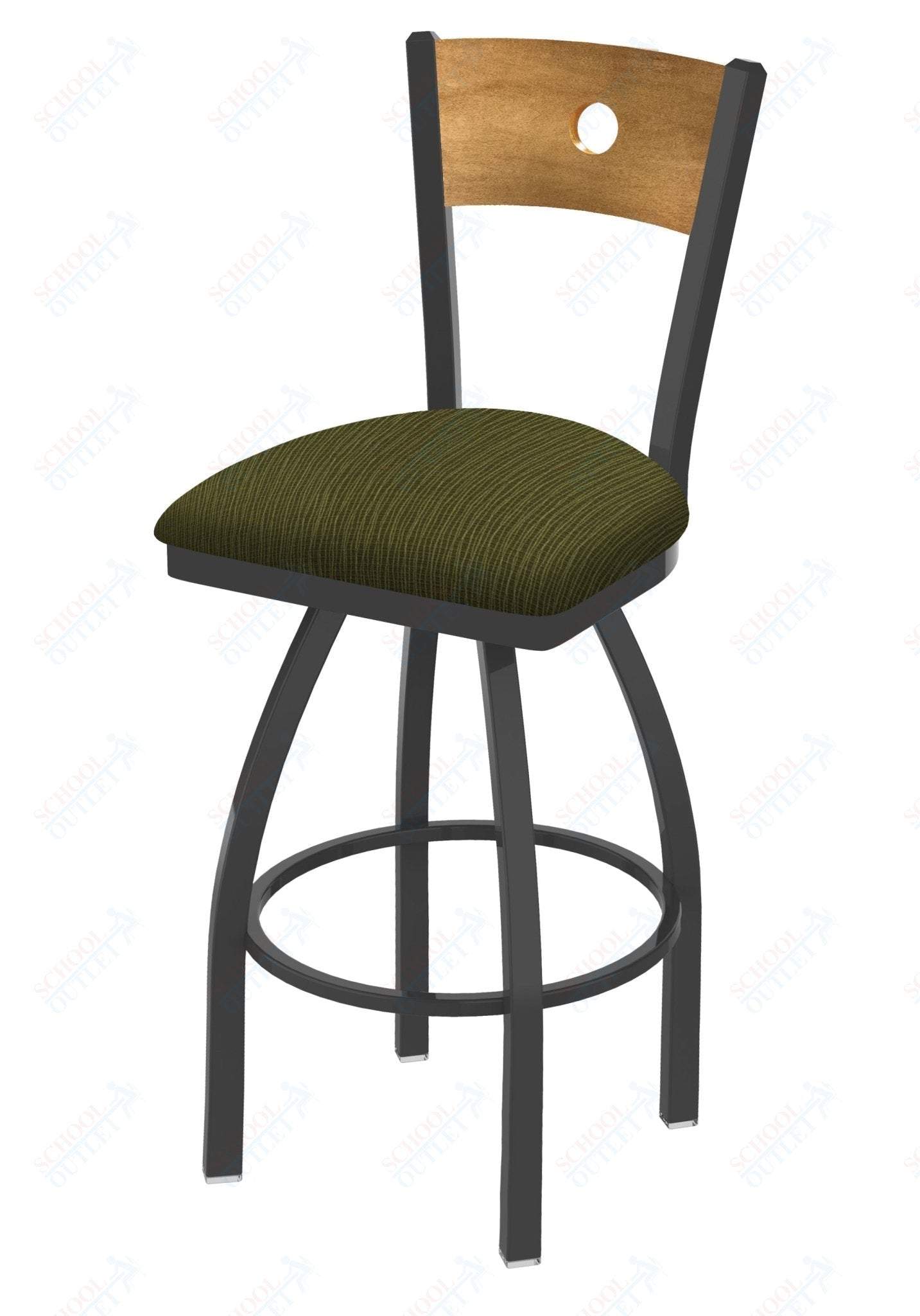 Holland Bar Stool 830 Voltaire Swivel Bar Stool Upholstered Seat 36"H (HBS - 830 - BS - UP - 36H) - SchoolOutlet