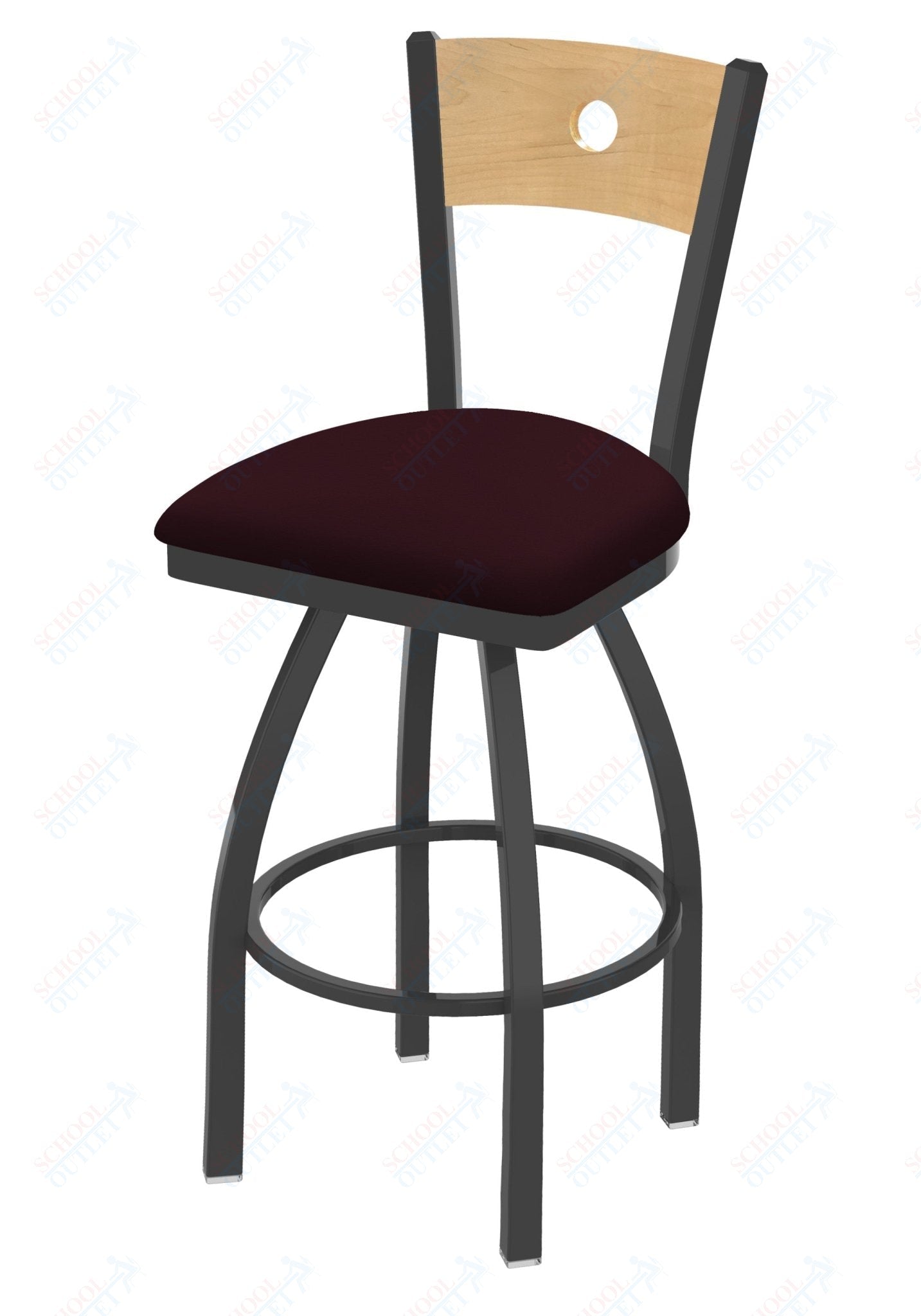 Holland Bar Stool 830 Voltaire Swivel Bar Stool Upholstered Seat 36"H (HBS - 830 - BS - UP - 36H) - SchoolOutlet