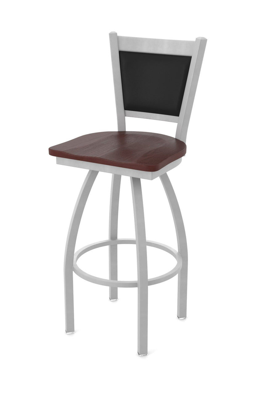 Holland Bar Stool 870 Hadleigh Swivel Counter Stool Wooden Seat 25"H (HBS - 840 - CS - WD - 25H) - SchoolOutlet