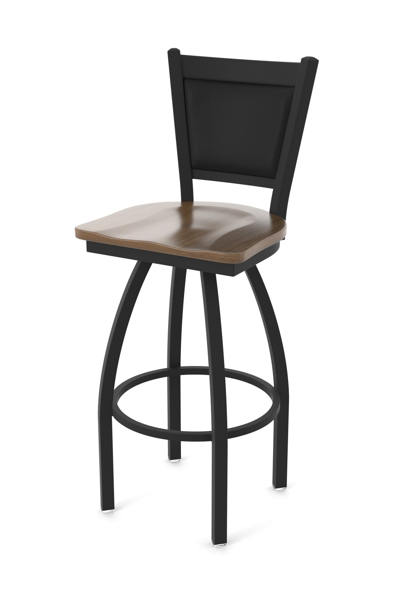 Holland Bar Stool 870 Hadleigh Swivel Counter Stool Wooden Seat 25"H (HBS - 840 - CS - WD - 25H) - SchoolOutlet