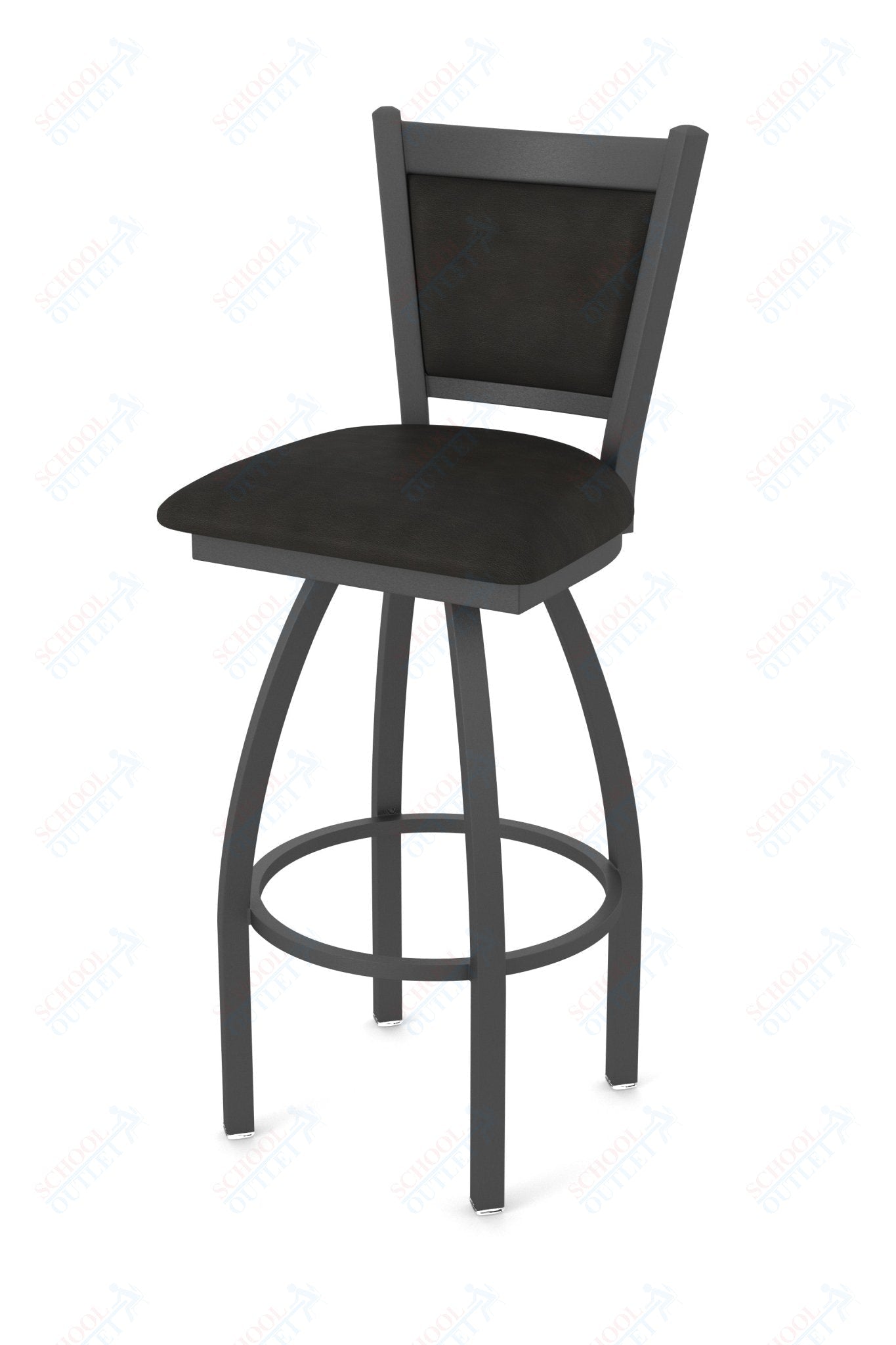 Holland Bar Stool 870 Hadleigh Swivel Counter Stool Upholstered Seat 25"H (HBS - 870 - CS - UP - 25H) - SchoolOutlet