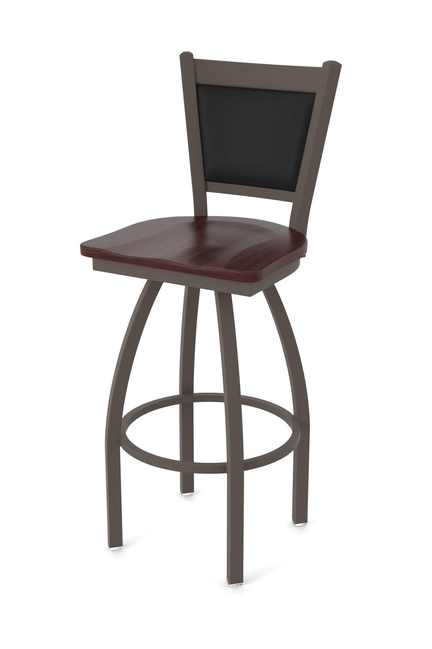 Holland Bar Stool 870 Hadleigh Swivel Bar Stool Wooden Seat 30"H (HBS - 840 - BS - WD - 30H) - SchoolOutlet