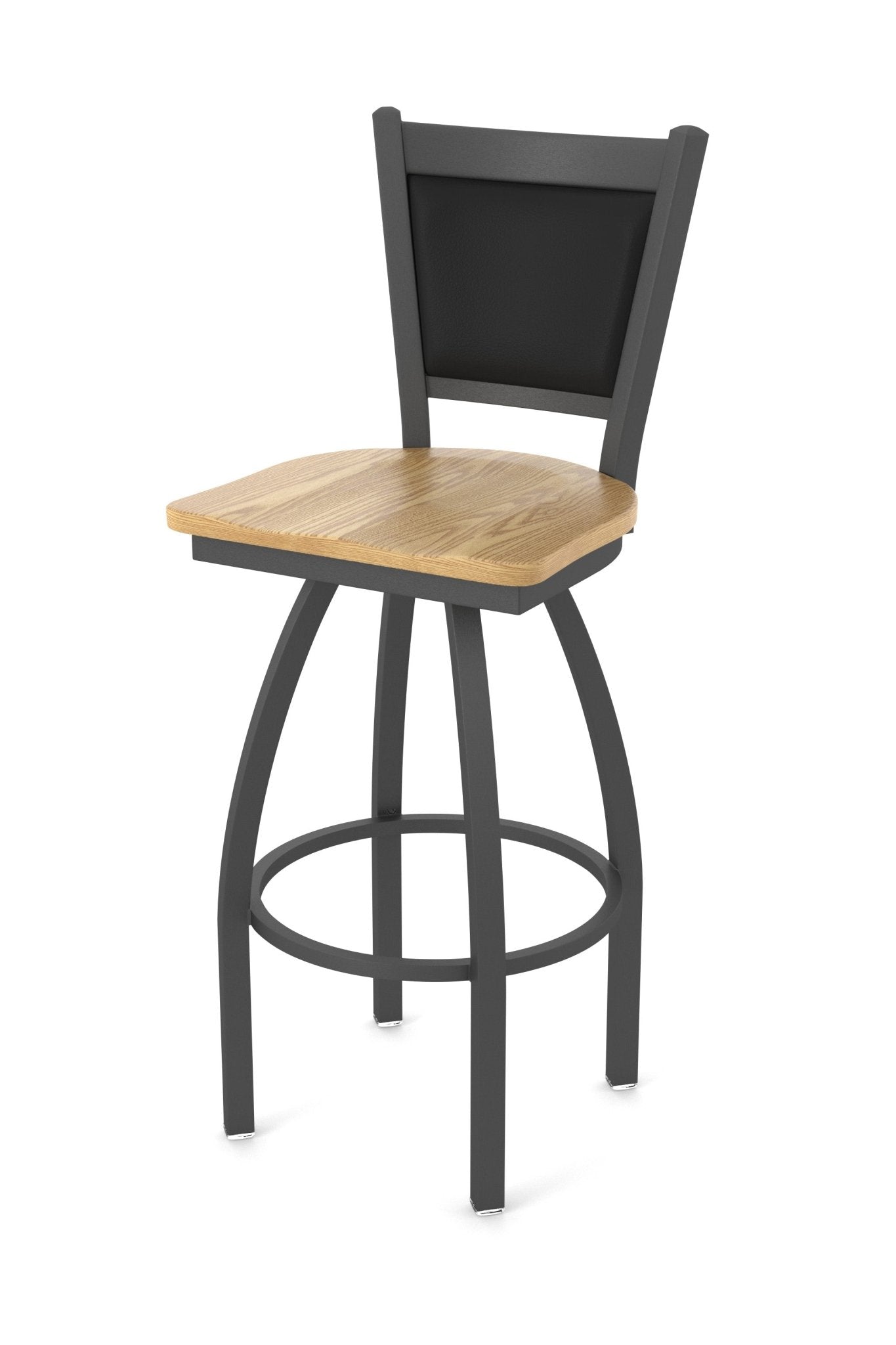 Holland Bar Stool 870 Hadleigh Swivel Bar Stool Wooden Seat 30"H (HBS - 840 - BS - WD - 30H) - SchoolOutlet
