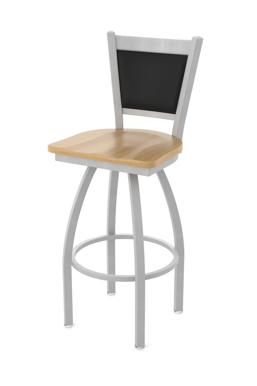 Holland Bar Stool 870 Hadleigh Swivel Bar Stool Wooden Seat 36"H (HBS - 840 - BS - WD - 36H) - SchoolOutlet