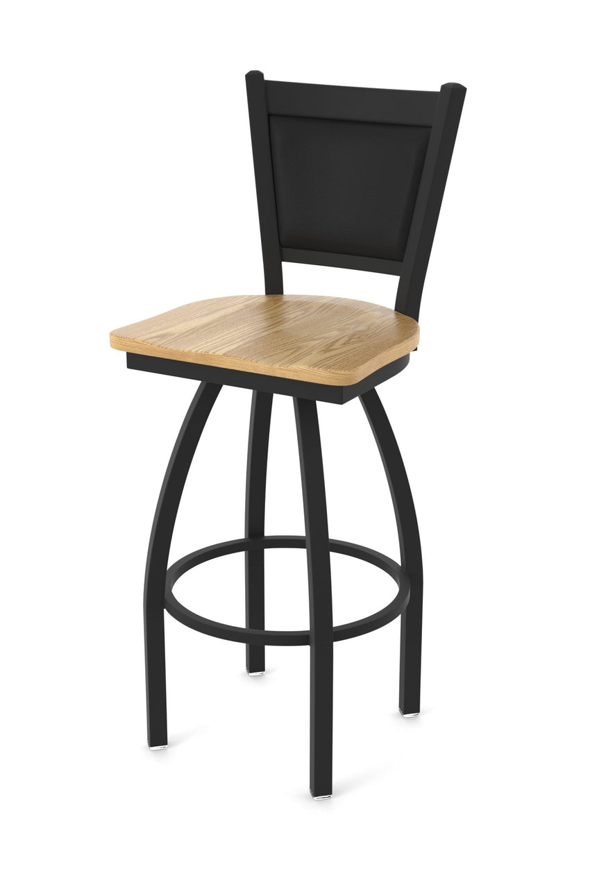 Holland Bar Stool 870 Hadleigh Swivel Bar Stool Wooden Seat 36"H (HBS - 840 - BS - WD - 36H) - SchoolOutlet