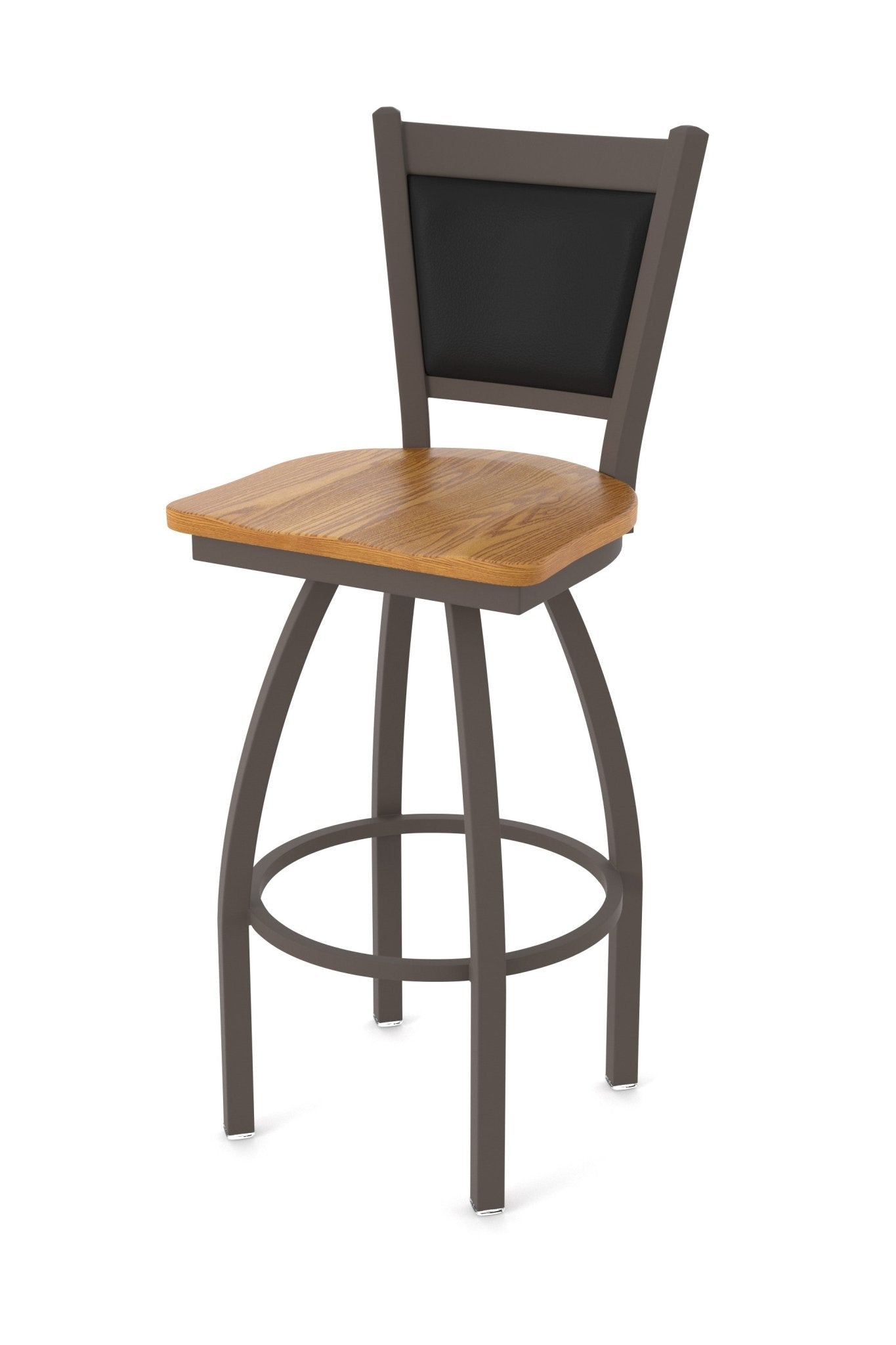 Holland Bar Stool 870 Hadleigh Swivel Bar Stool Wooden Seat 36"H (HBS - 840 - BS - WD - 36H) - SchoolOutlet