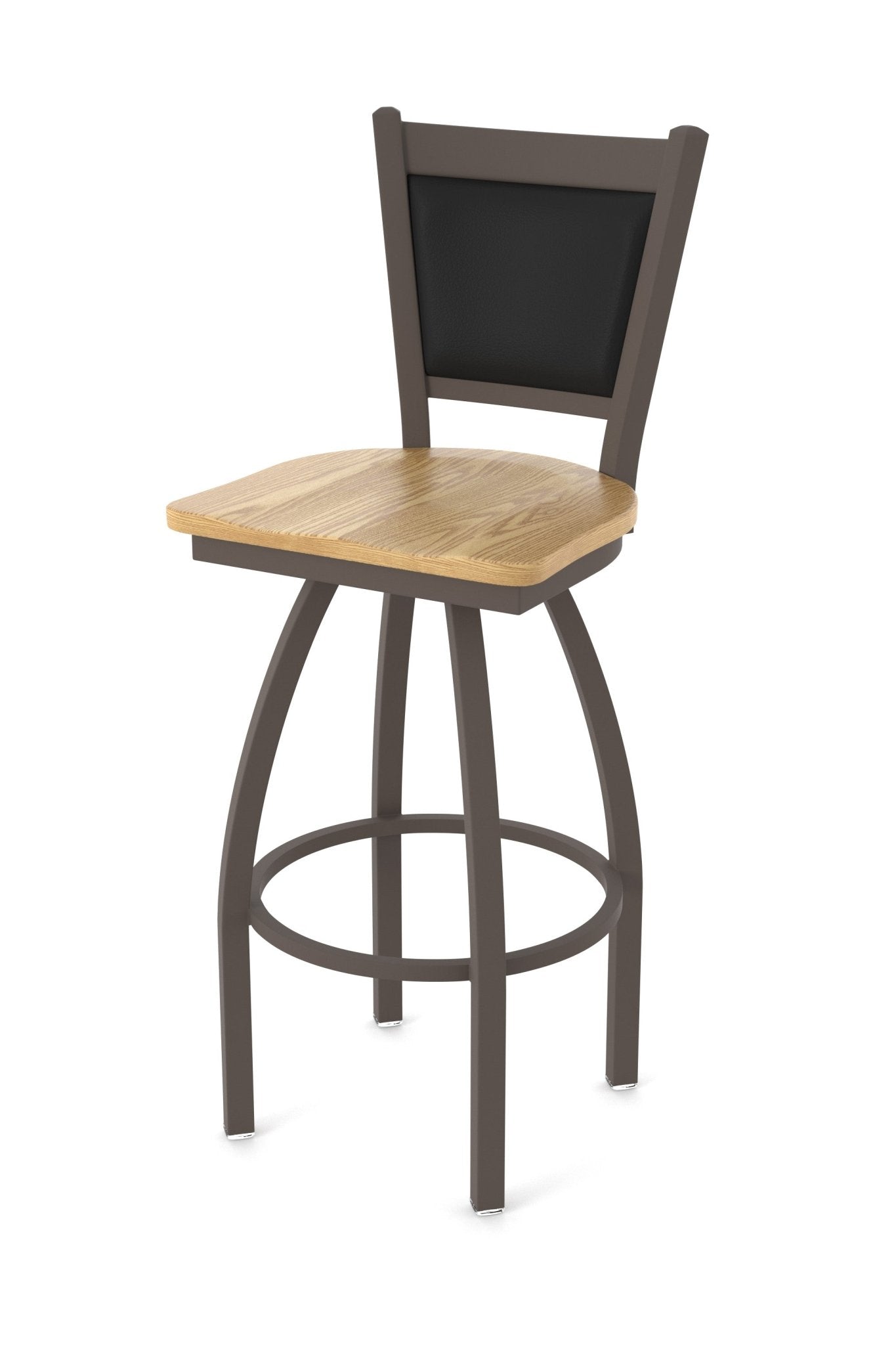 Holland Bar Stool 870 Hadleigh Swivel Bar Stool Wooden Seat 36"H (HBS - 840 - BS - WD - 36H) - SchoolOutlet