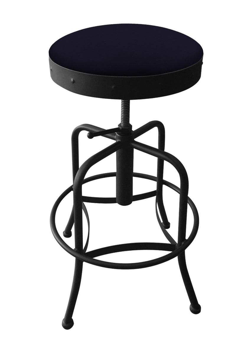Holland Bar Stool 910 Industrial Adjustable Stool Upholstered Seat 24 - 30"H (HBS - 910 - BS - UP - 24 - 30H) - SchoolOutlet