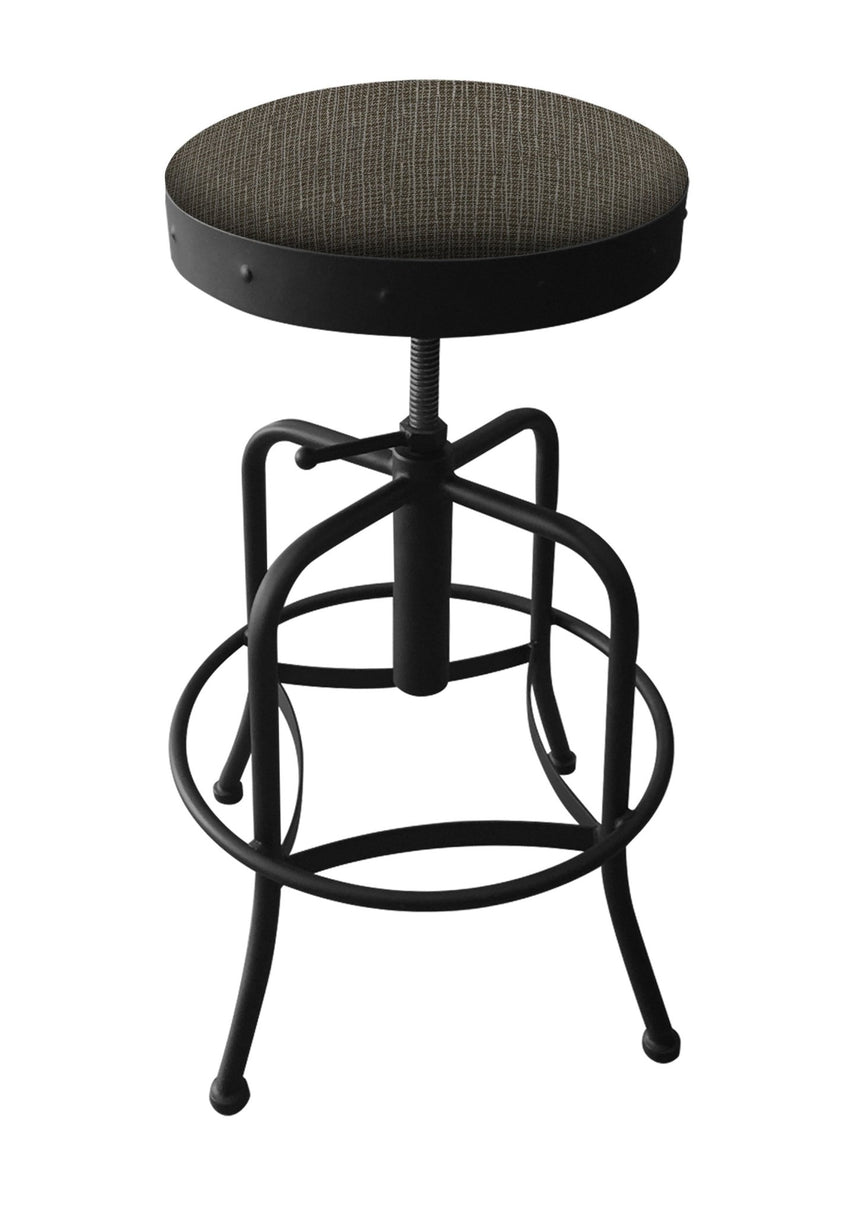 Holland Bar Stool 910 Industrial Adjustable Stool Upholstered Seat 24 - 30"H (HBS - 910 - BS - UP - 24 - 30H) - SchoolOutlet