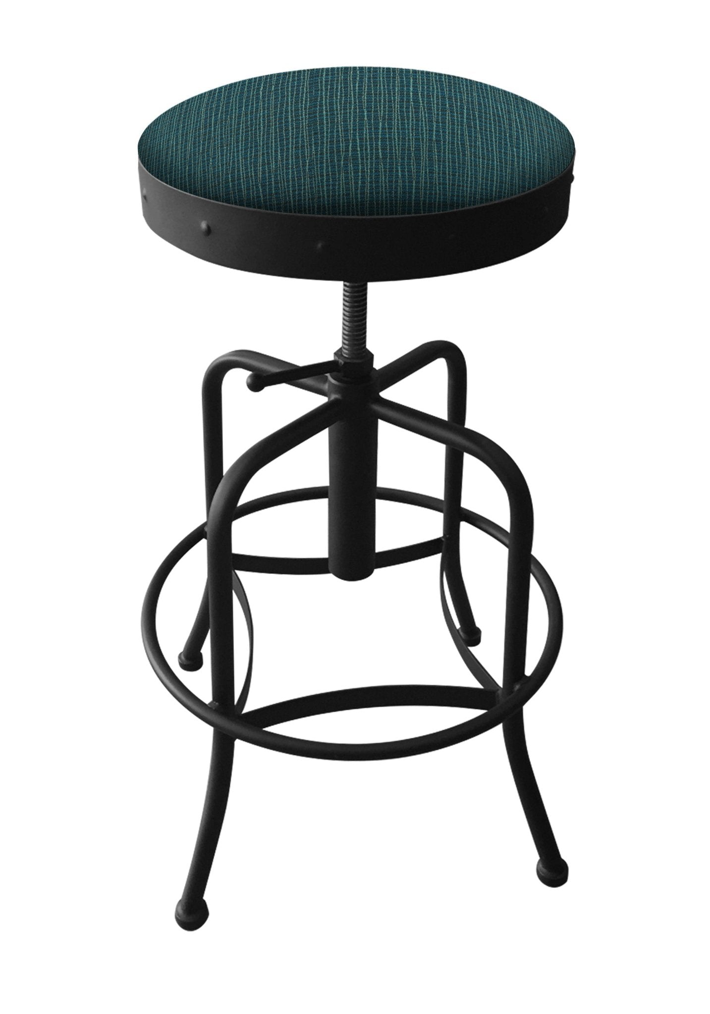 Holland Bar Stool 910 Industrial Adjustable Stool Upholstered Seat 24 - 30"H (HBS - 910 - BS - UP - 24 - 30H) - SchoolOutlet
