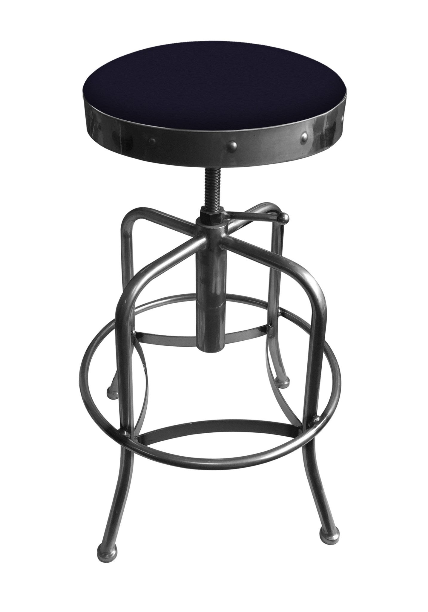Holland Bar Stool 910 Industrial Adjustable Stool Upholstered Seat 24 - 30"H (HBS - 910 - BS - UP - 24 - 30H) - SchoolOutlet