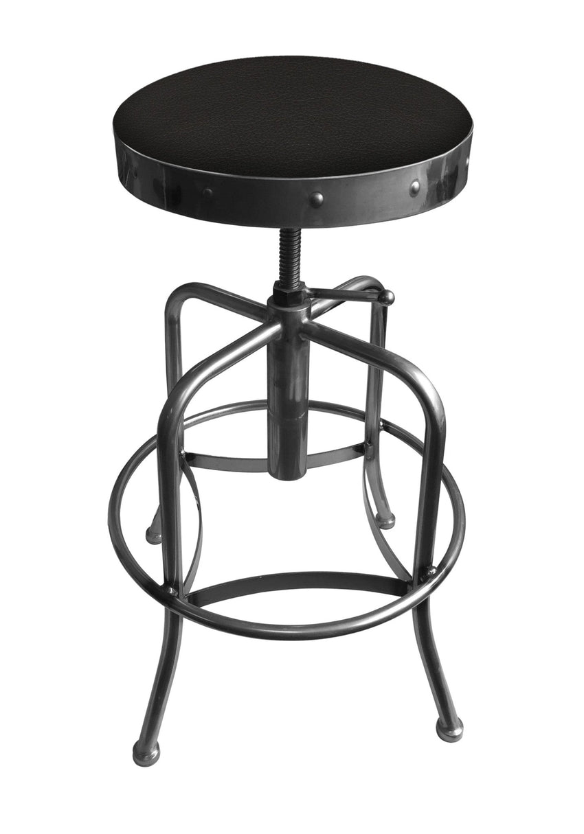 Holland Bar Stool 910 Industrial Adjustable Stool Upholstered Seat 24 - 30"H (HBS - 910 - BS - UP - 24 - 30H) - SchoolOutlet