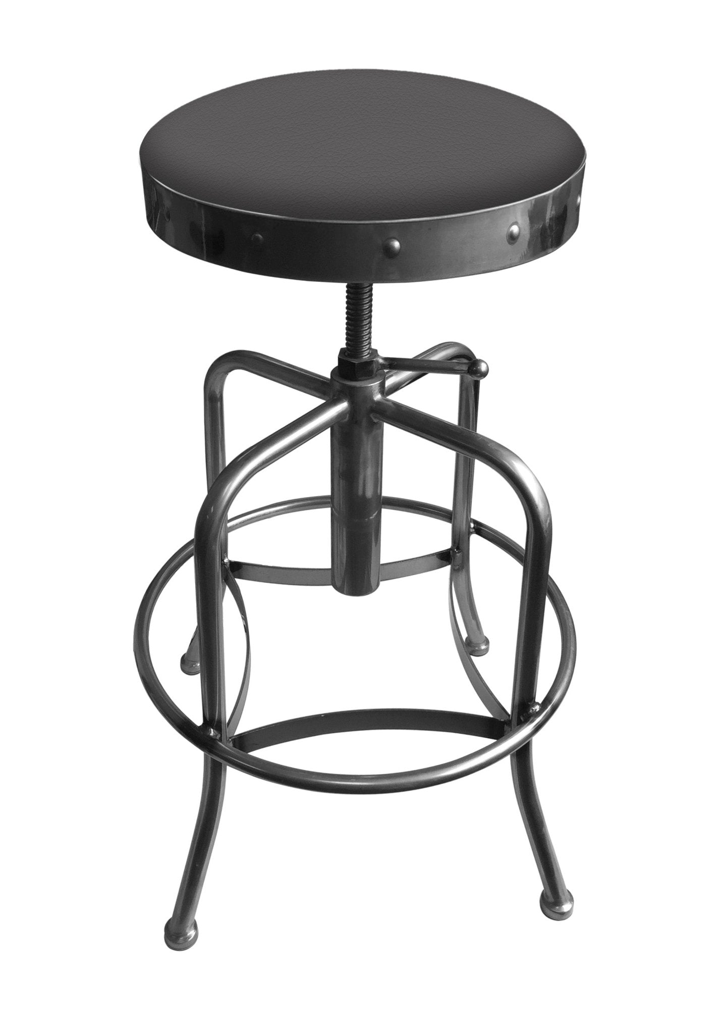 Holland Bar Stool 910 Industrial Adjustable Stool Upholstered Seat 24 - 30"H (HBS - 910 - BS - UP - 24 - 30H) - SchoolOutlet