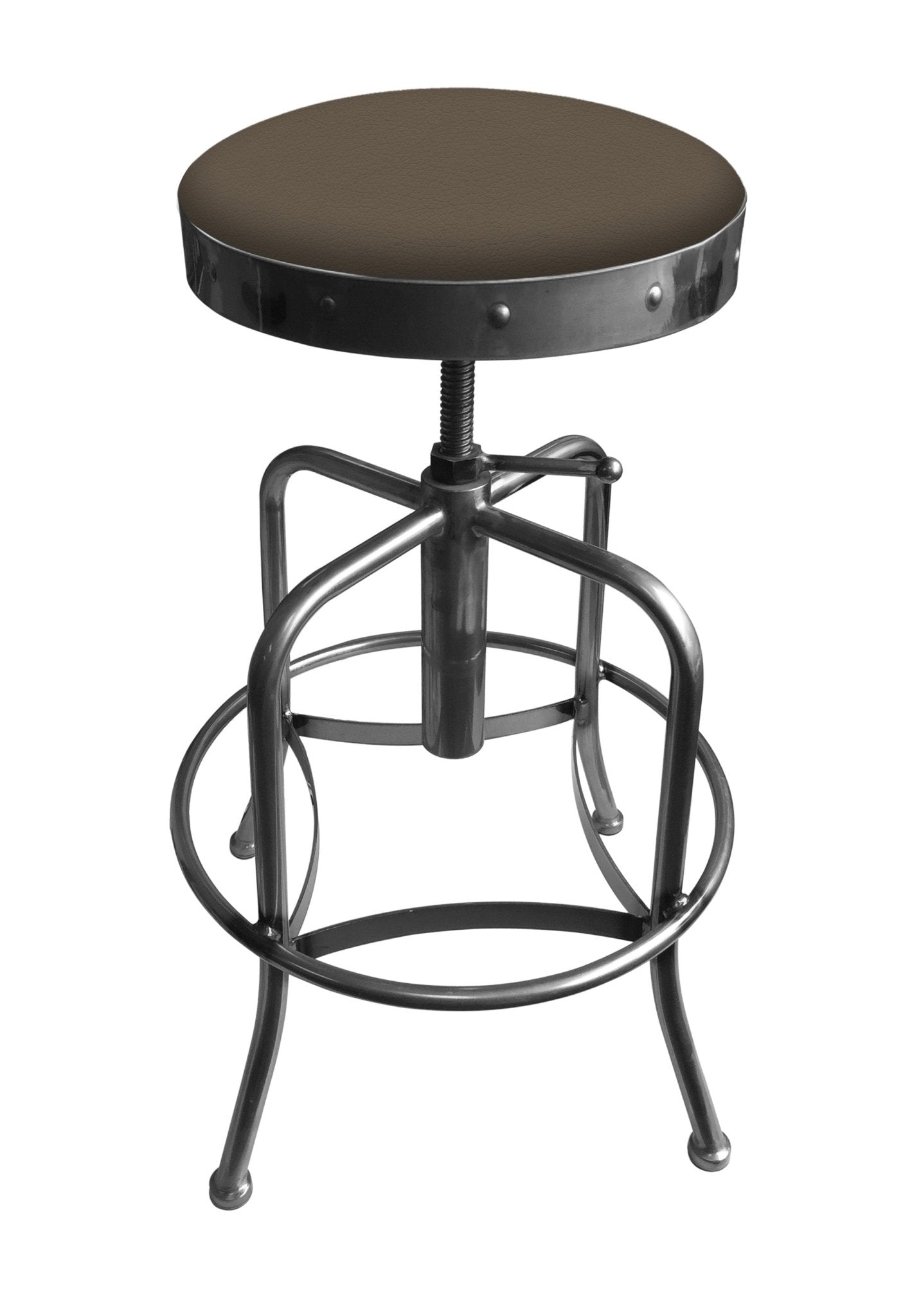 Holland Bar Stool 910 Industrial Adjustable Stool Upholstered Seat 24 - 30"H (HBS - 910 - BS - UP - 24 - 30H) - SchoolOutlet