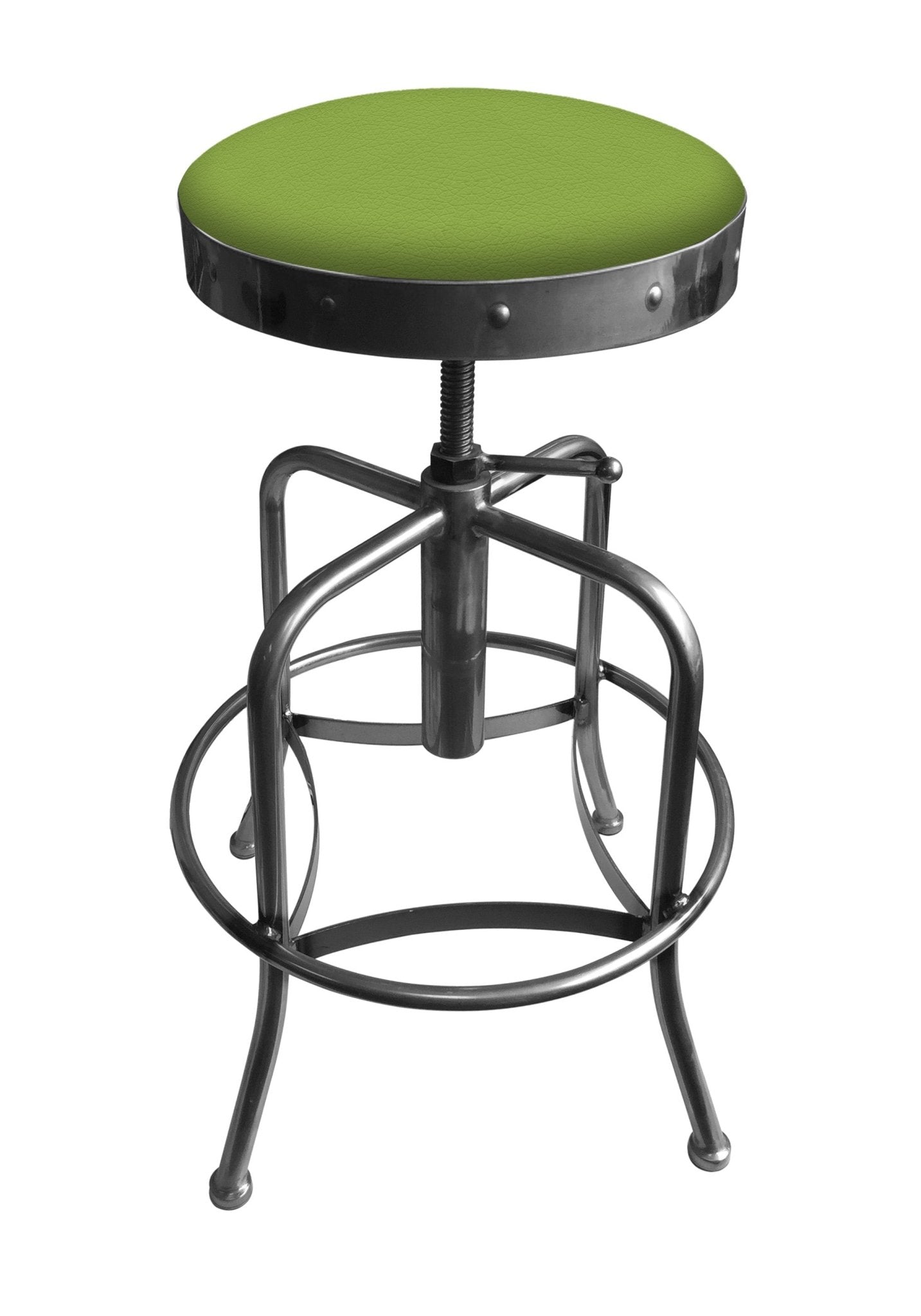 Holland Bar Stool 910 Industrial Adjustable Stool Upholstered Seat 24 - 30"H (HBS - 910 - BS - UP - 24 - 30H) - SchoolOutlet