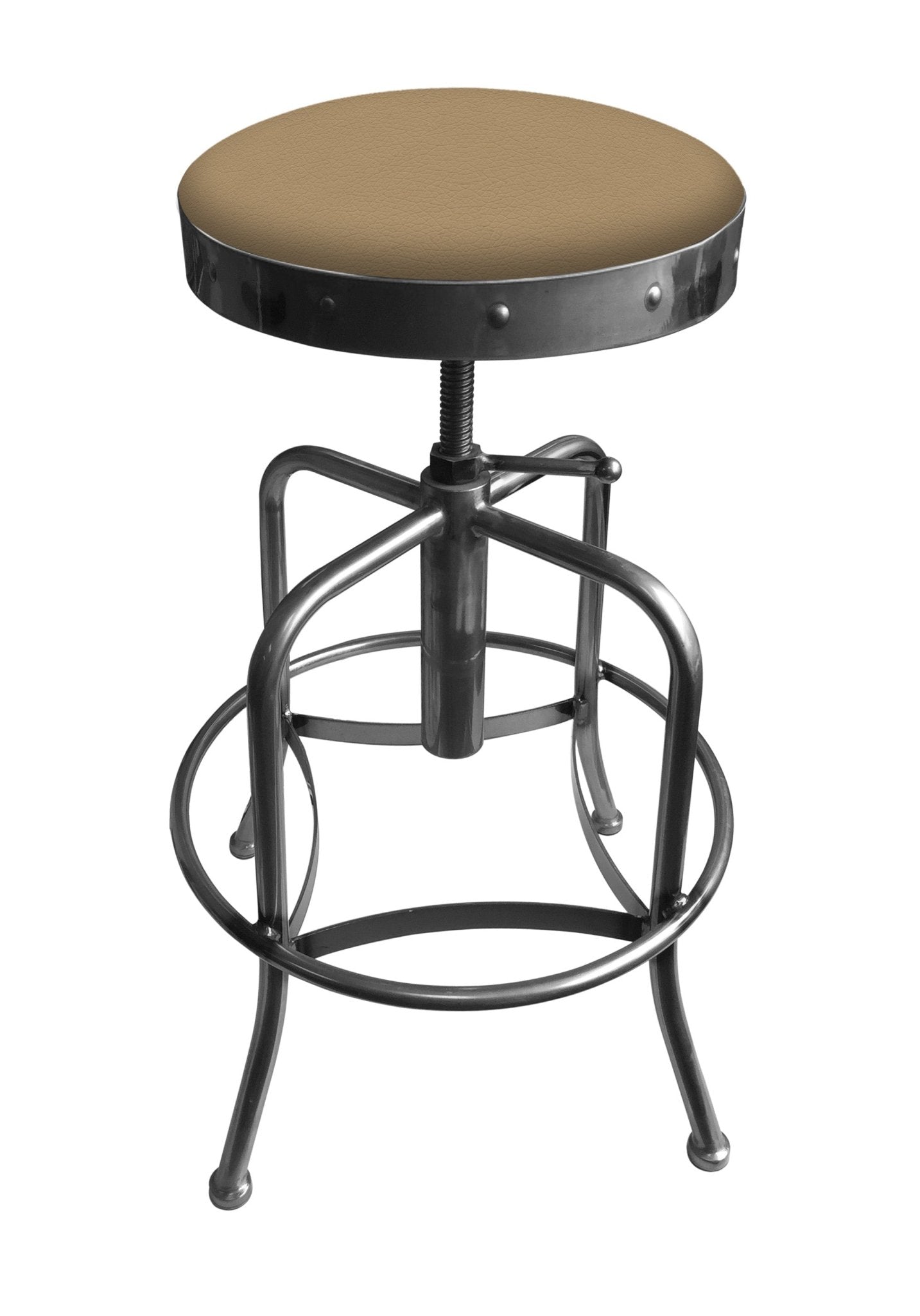 Holland Bar Stool 910 Industrial Adjustable Stool Upholstered Seat 24 - 30"H (HBS - 910 - BS - UP - 24 - 30H) - SchoolOutlet