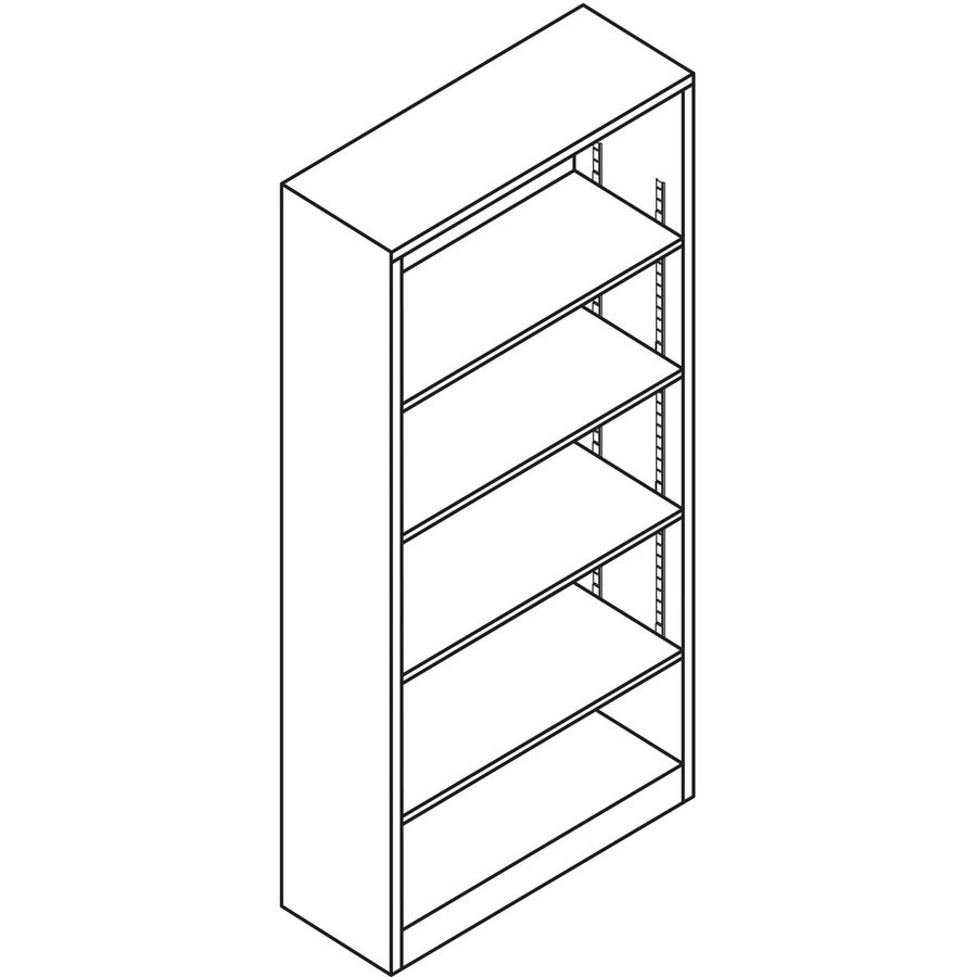 HON Brigade Steel Bookcase 5 Shelves (HONS72ABCX) - SchoolOutlet
