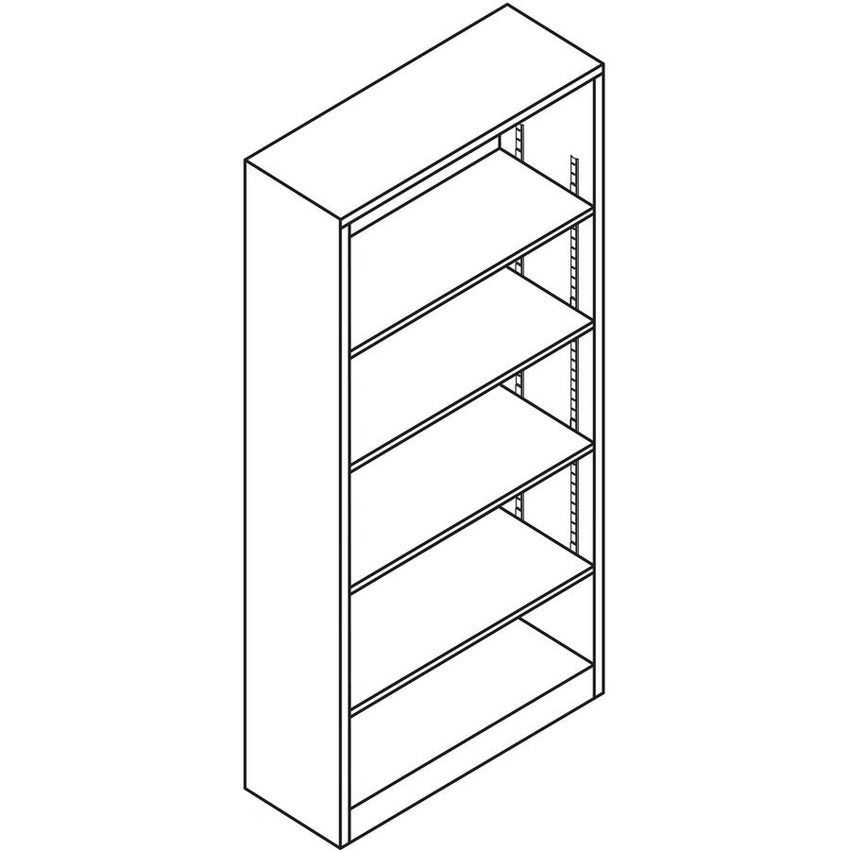 HON Brigade Steel Bookcase 5 Shelves (HONS72ABCX) - SchoolOutlet