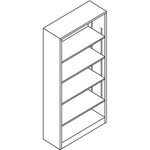 HON Brigade Steel Bookcase 5 Shelves (HONS72ABCX) - SchoolOutlet