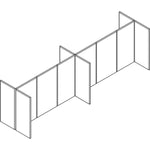 HON Verse Office Panel Stylish and Flexible Workspace Divider (BSXP6024GYGY) - SchoolOutlet