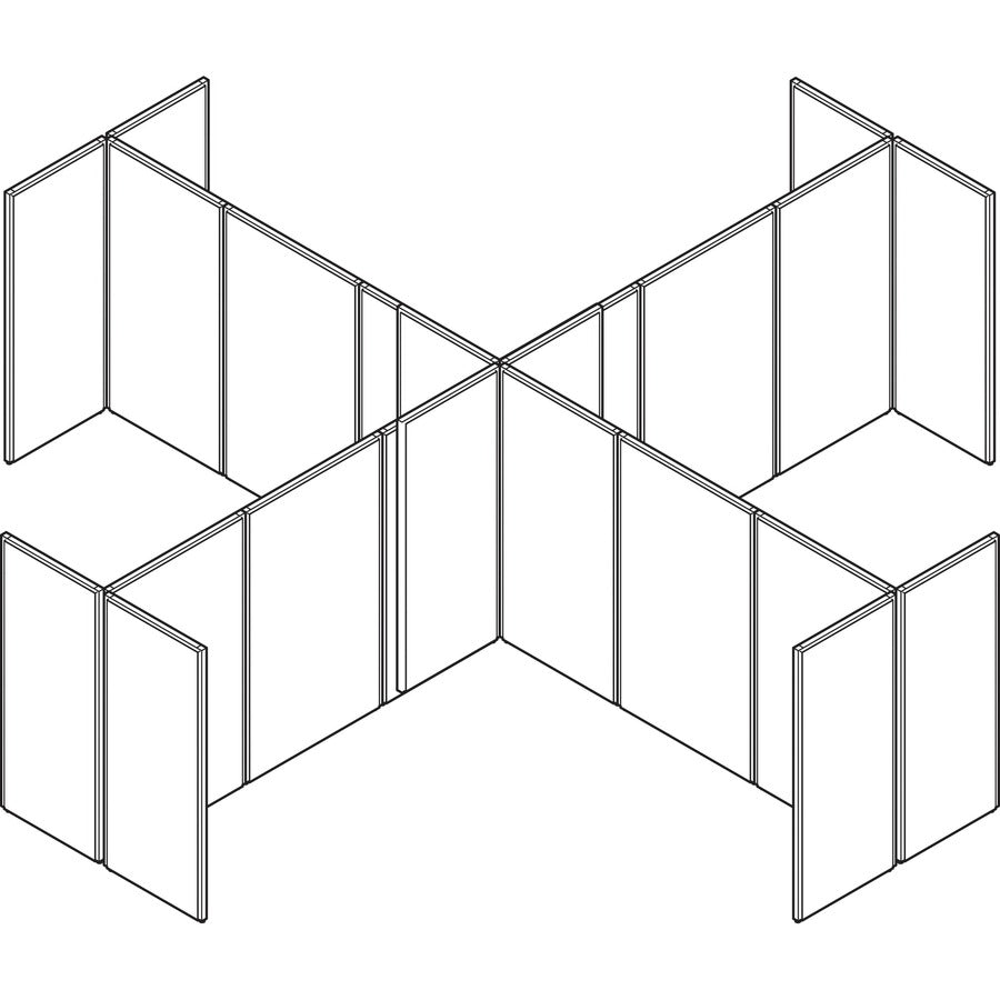 HON Verse Office Panel Stylish and Flexible Workspace Divider (BSXP7224GYGY) - SchoolOutlet