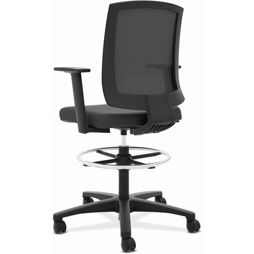 HON Torch Mesh Mid - Back Task Stool Center - Tilt with Footring and Fixed Arms (BSXVL515LH10) - SchoolOutlet