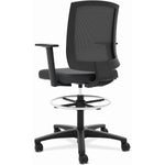 HON Torch Mesh Mid - Back Task Stool Center - Tilt with Footring and Fixed Arms (BSXVL515LH10) - SchoolOutlet