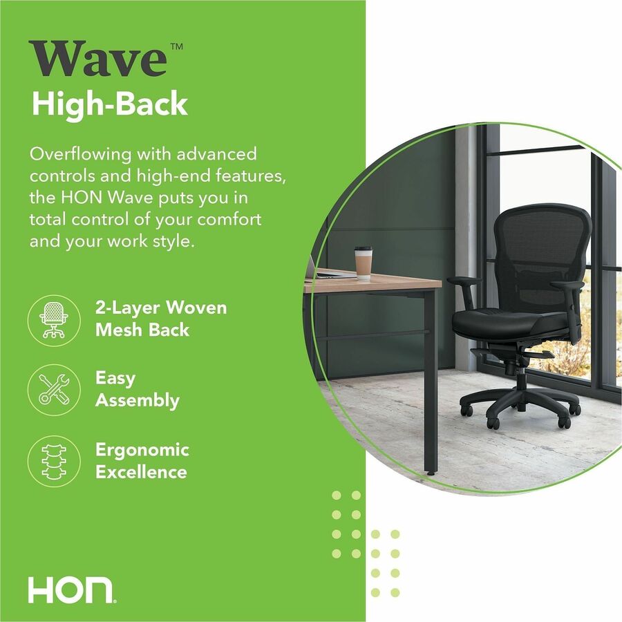 HON Wave High - Back Ergonomic Chair (BSXVL701SB11) - SchoolOutlet