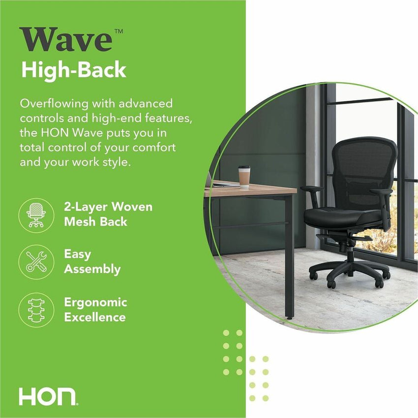 HON Wave High - Back Ergonomic Chair (BSXVL701SB11) - SchoolOutlet