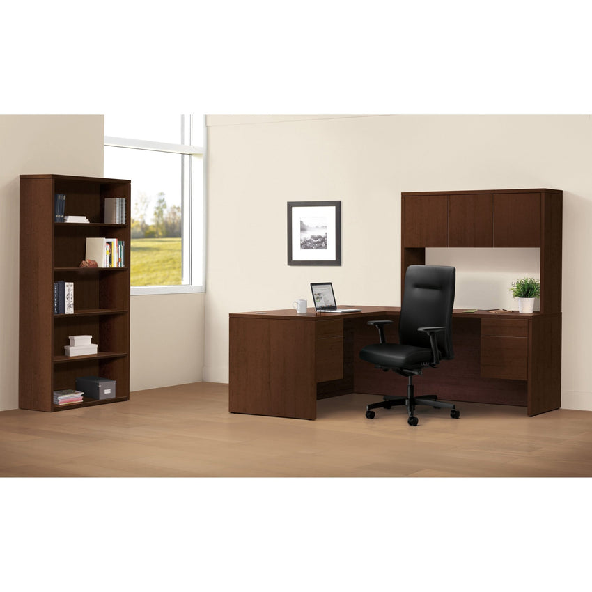 HON 10500 Series Mahogany Laminate Fixed Shelves Bookcase (HON105534X) - SchoolOutlet