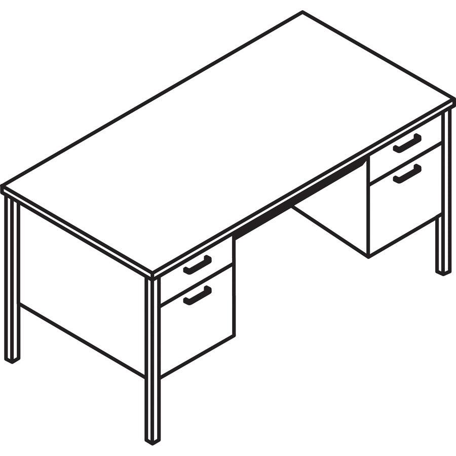 HON 34000 H34962 Pedestal Desk (HON34962CL) - SchoolOutlet