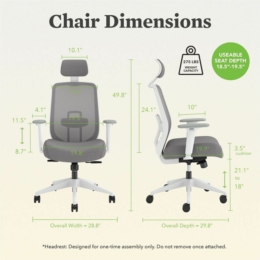 HON Altern Task Chair Mid - Back Ergonomic Office Seating with Adjustable Features for Comfort and Productivity (HONALTT1UMX) - SchoolOutlet