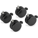 HON Caster Add - On Kit Set of 4, Lockable Black Plastic Casters for Coordinate Adjustable - Height Tables (HONHABCASTER) - SchoolOutlet