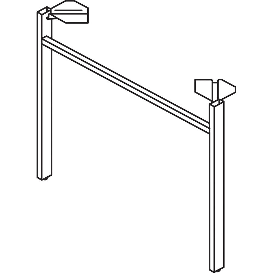 HON Mod Black U - Leg Worksurface Support (HONLPLLEG30UX) - SchoolOutlet