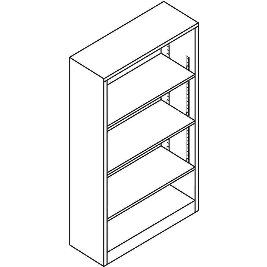 HON Brigade Steel Bookcase 4 Shelves (HONS60ABCS) - SchoolOutlet