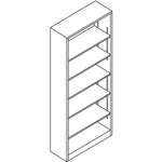 HON Brigade Steel Bookcase 6 Shelves (HONS82ABCX) - SchoolOutlet