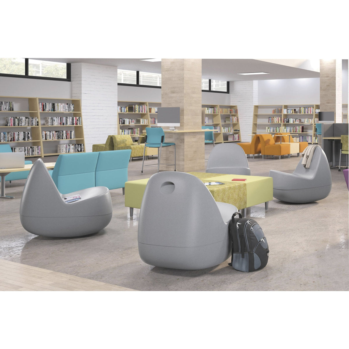 HON Skip Collaborative Chair Rocker Motion (HONSKPGRY) | SchoolOutlet