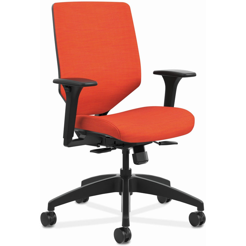 HON Solve Mid - Back Task Chair with ReActiv Back - Ergonomic, Adjustable & Upholstered Comfort (HONSVU1ACLCXX) - SchoolOutlet
