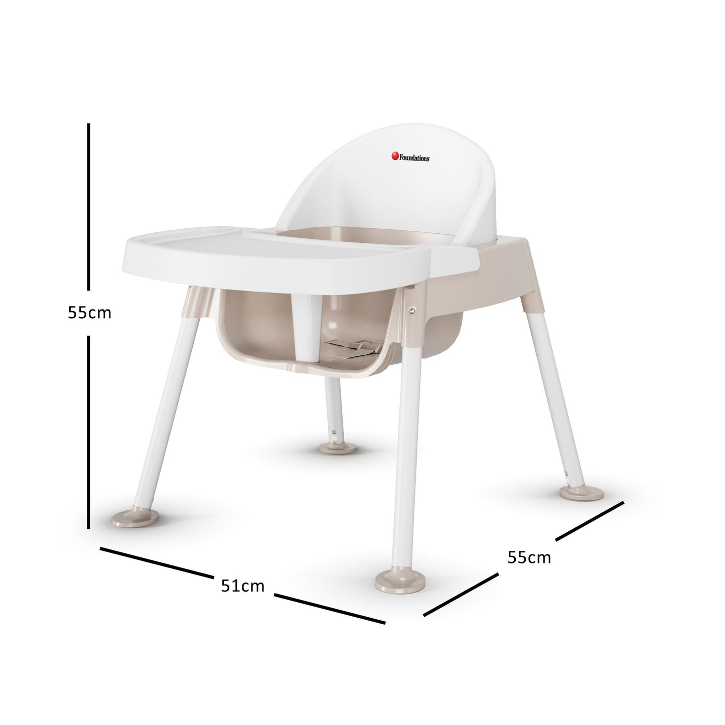 Foundations - Secure Sitter Tip & Slip Proof Feeding Chair, 9" Seat Height - Pack of 3 (FOU- 4639247)