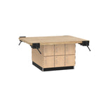 Diversified Woodcrafts 4-Station Wood Workbench with 12 Vertical Lockers - 64