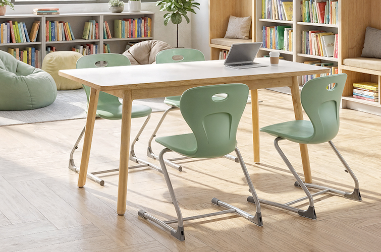 Allied Artisan Wood Designer Dry Erase Rectangle Table - 48"W x 24"D x 24"H (ALD-DS244824DE)