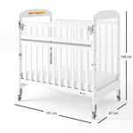 Foundations - Next Gen Serenity SafeReach Side Gate Compact Crib - Clearview (Both Ends) White (FOU-2542120)