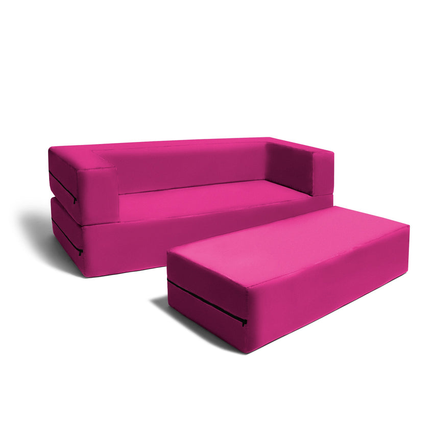 Jaxx Zipline Big Kids Modular Sofa & Ottoman (17454) - SchoolOutlet